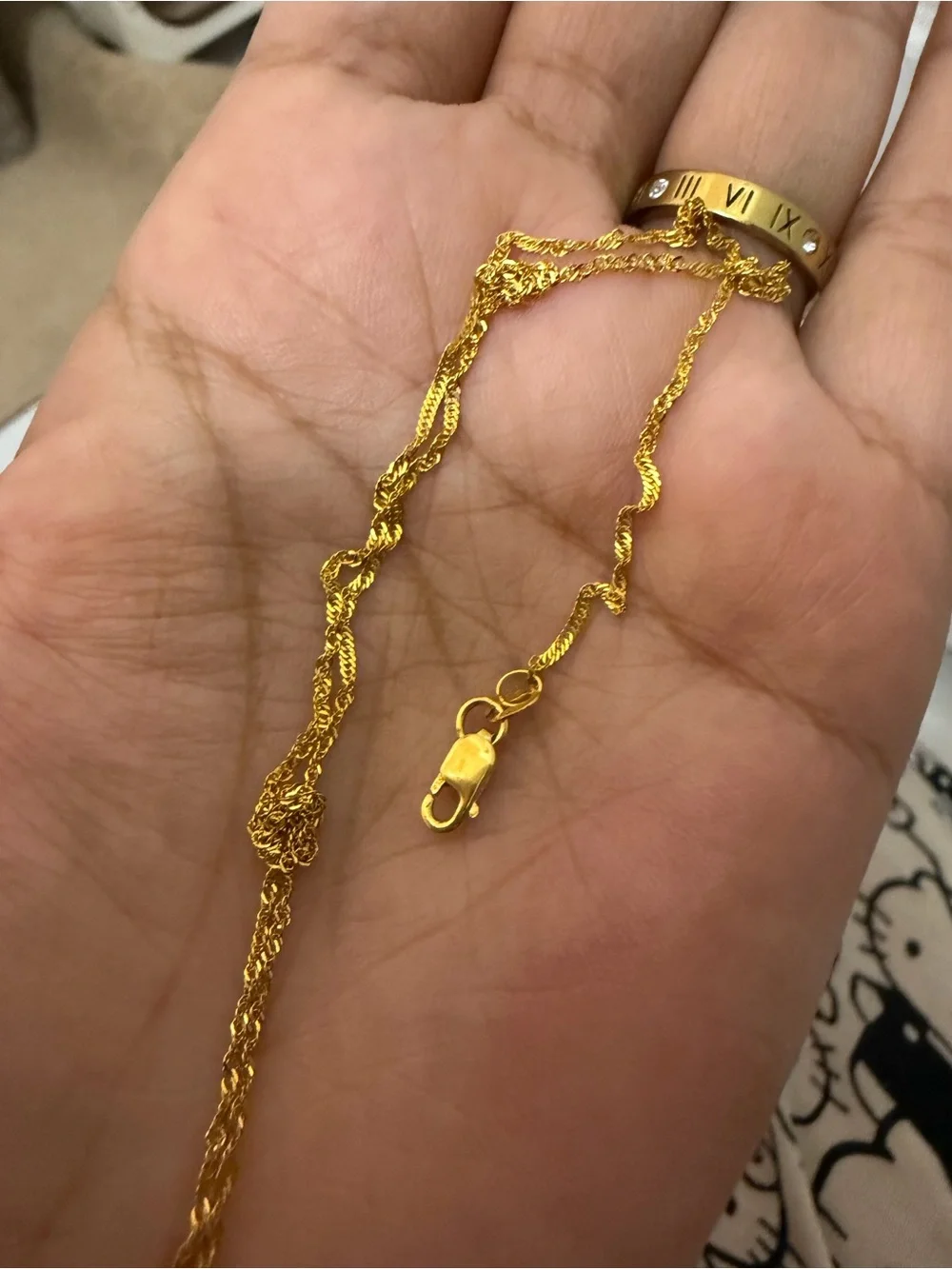 22k solid gold chain tangled need an easy fix
